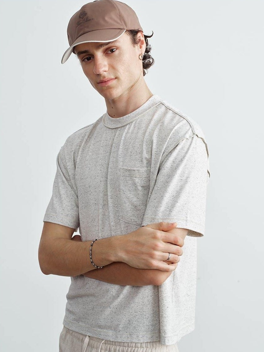 VLABMADE Wrinkle Free Cotton Blend Loose Fit Pocket Mens Urban Short Sleeve T-Shirts