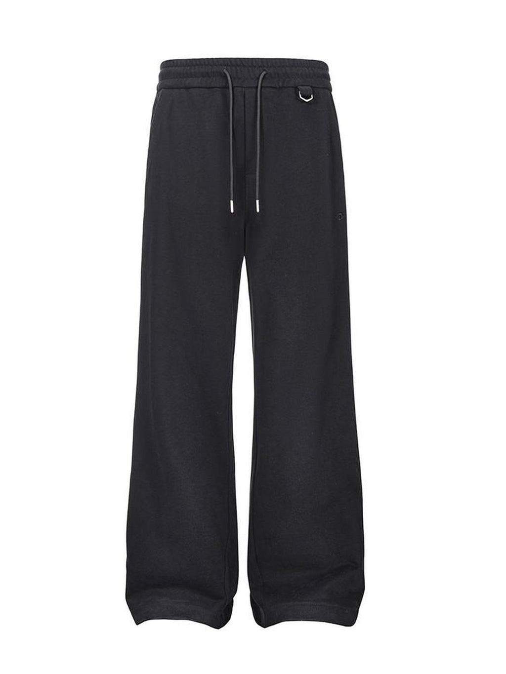 CATSSTAC Loose Mid Waist Trendy Sport Youth Solid Black Gray Straight Pants