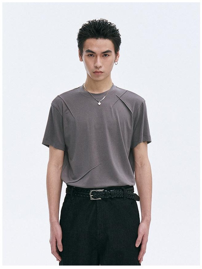 CATSSTAC Oversized Crew Neck Trendy Unisex Daily Black Gray Brown Short Sleeve T-Shirts