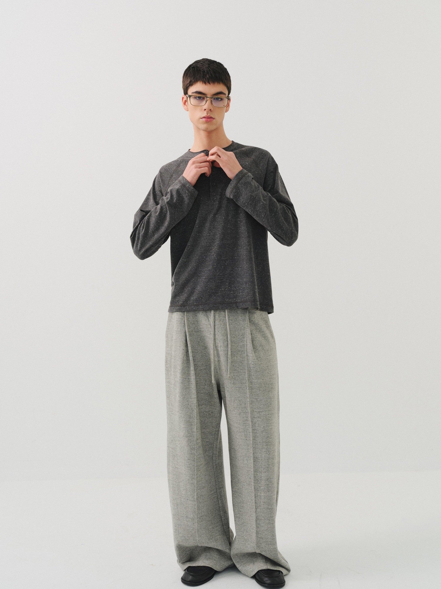 VLABMADE Easy Care Soft Cotton Blend Loose Mid Rise Unisex Heather Gray Sweatpants