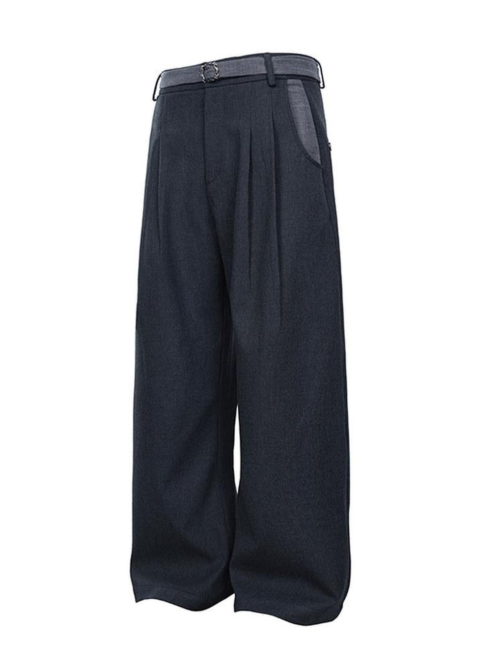 CATSSTAC Detachable Design Relaxed Loose Fit Casual Youth Dark Gray Ash Wide Leg Pants