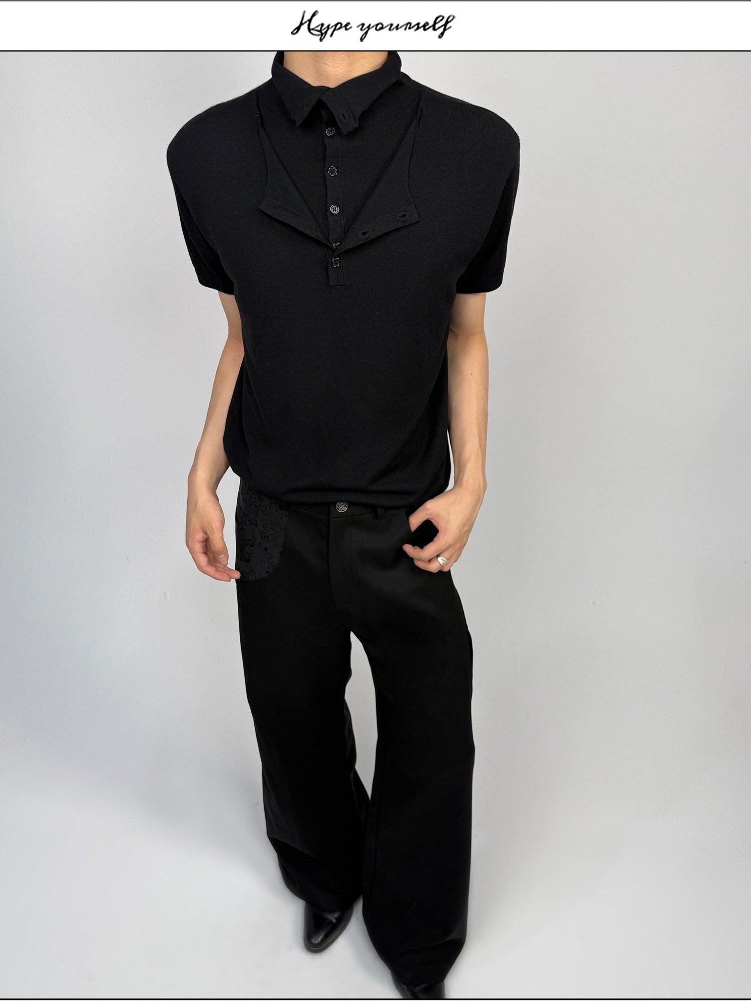 Hypeyourself Soft Breathable Modal Blend Relaxed High Neck Unisex Solid Short Sleeve T-Shirts