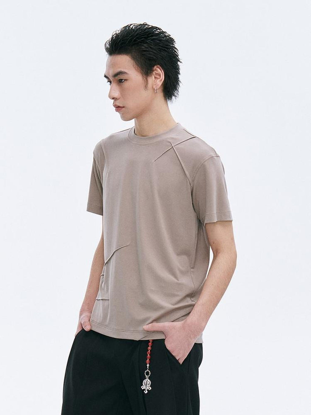 CATSSTAC Oversized Crew Neck Trendy Unisex Daily Black Gray Brown Short Sleeve T-Shirts