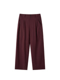 BALITONE_No_Iron_Straight_Cut_Mid_Rise_Dark_Wine_Polyester_Straight-Leg_Casual_Trousers_MISSTT