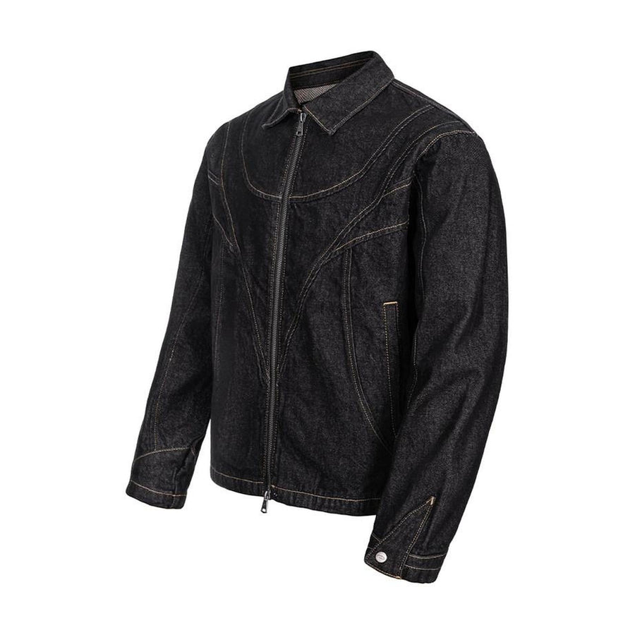 100 Percent Cotton Black Oversized Unisex Long Sleeve Denim Jackets main image