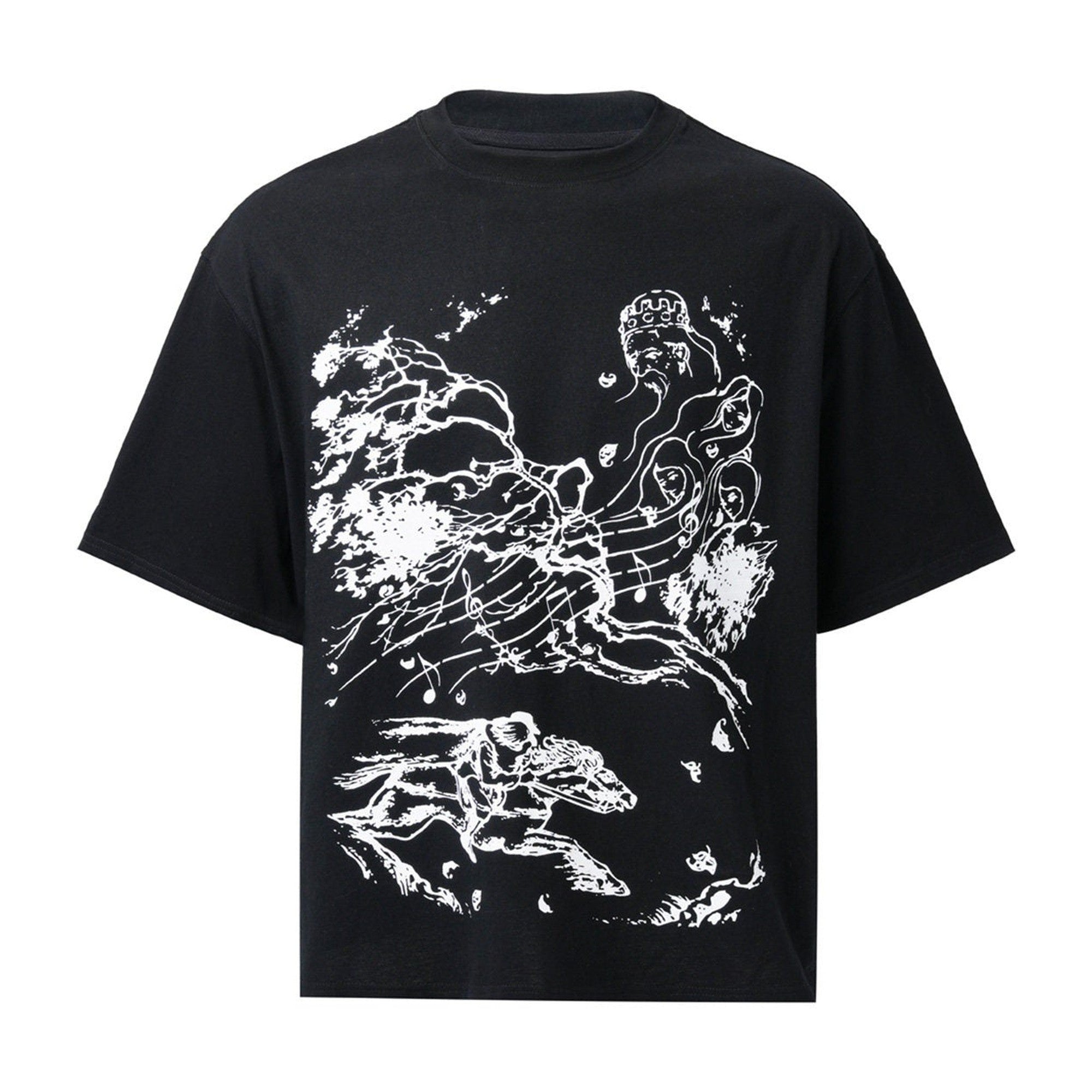 100 Percent Cotton Loose Crewneck Unisex Scenic Print Graphic T-Shirts main image