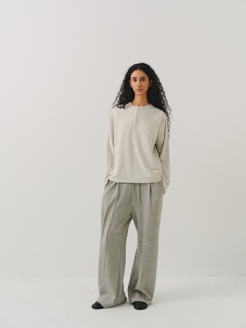 VLABMADE Easy Care Soft Cotton Blend Loose Mid Rise Unisex Heather Gray Sweatpants