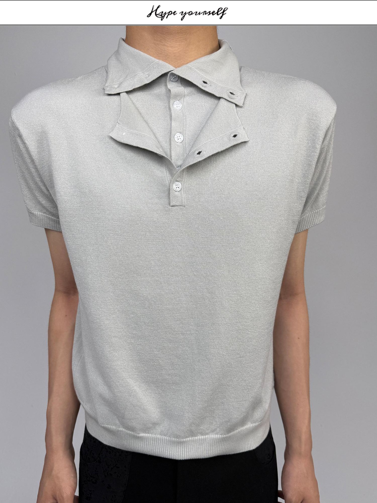 Hypeyourself Soft Breathable Modal Blend Relaxed High Neck Unisex Solid Short Sleeve T-Shirts