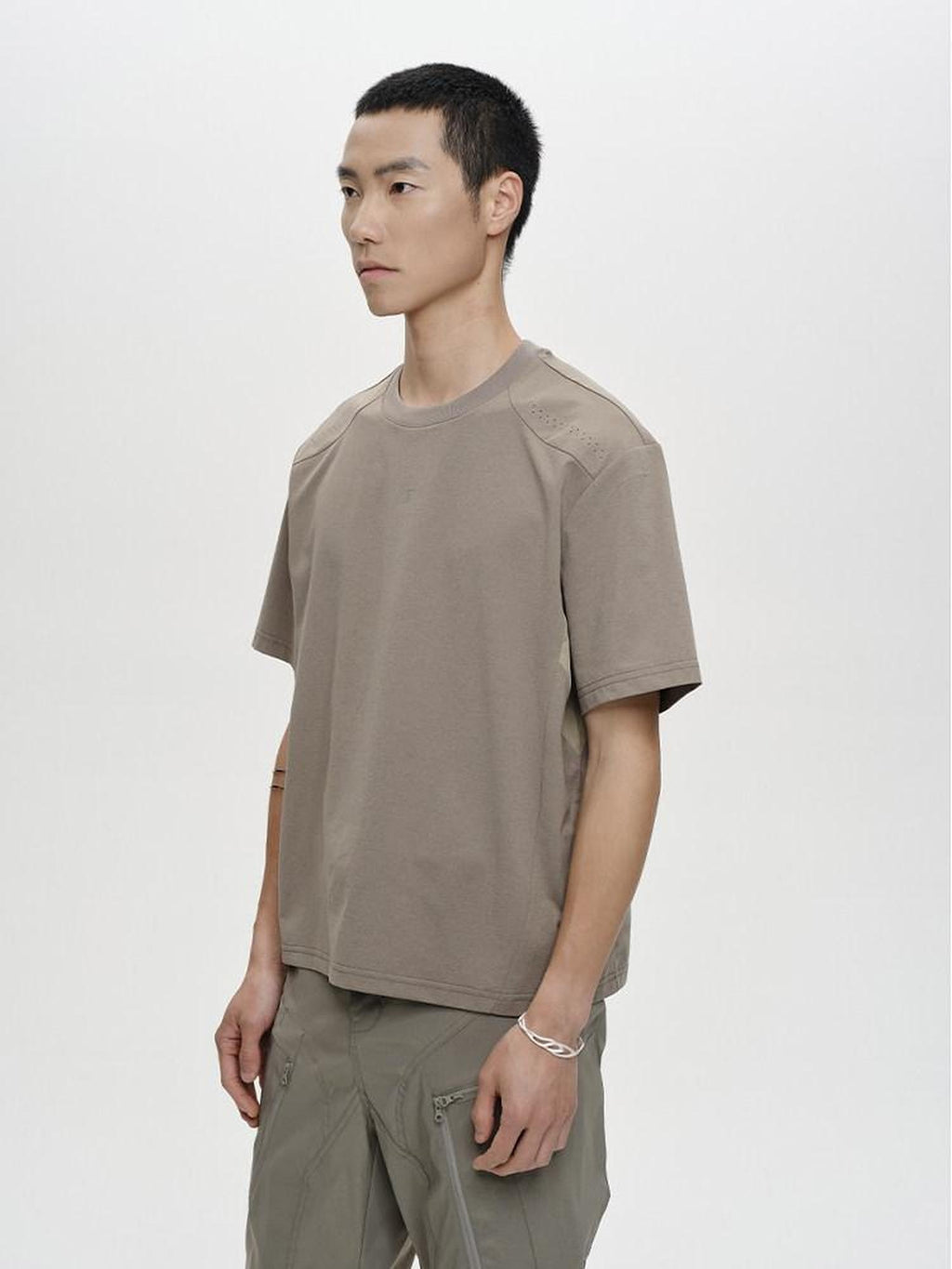 CATSSTAC Loose Fit Trendy Round Neck Casual Youth Black Gray Green Short Sleeve T-Shirts
