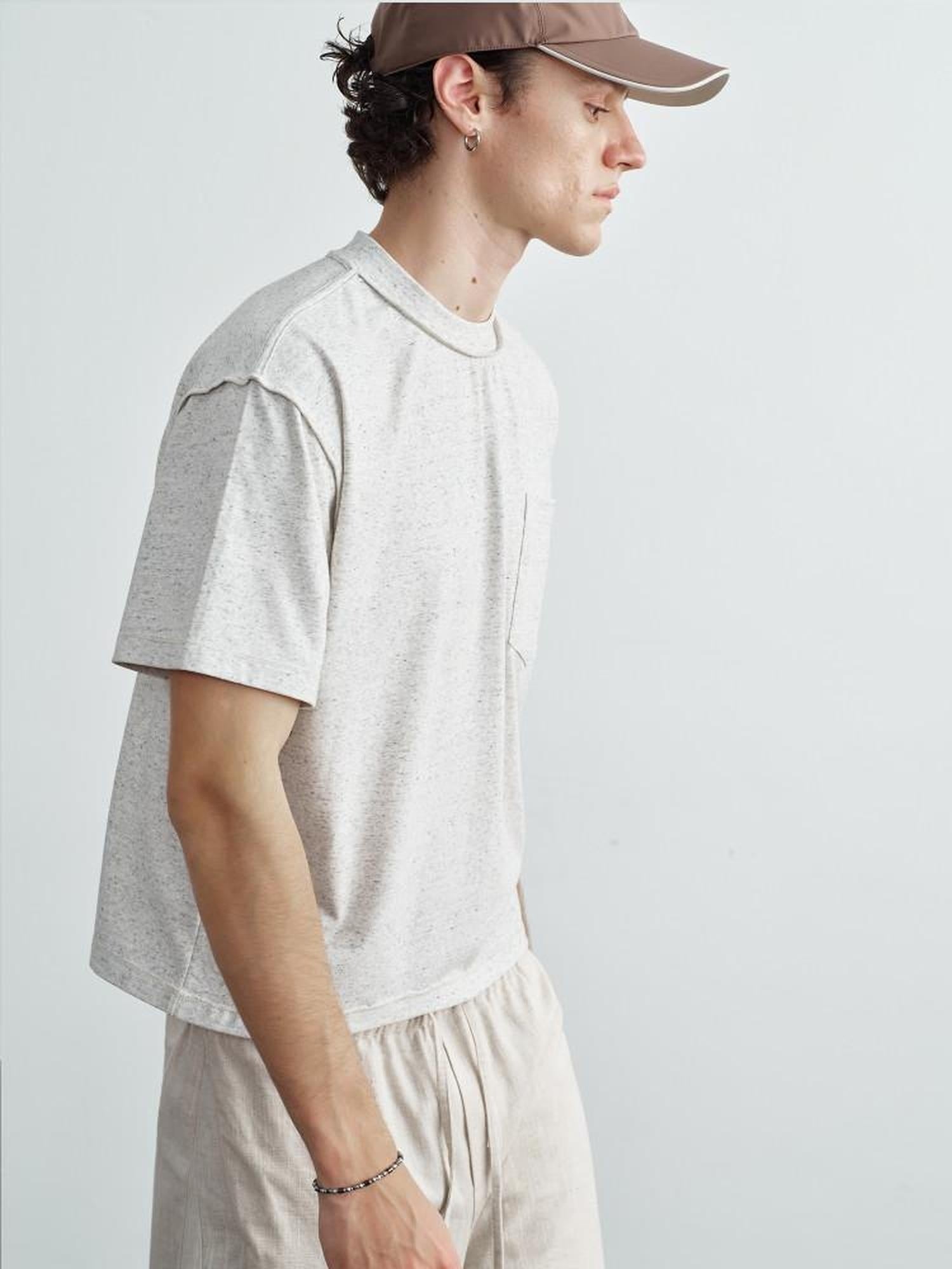 VLABMADE Wrinkle Free Cotton Blend Loose Fit Pocket Mens Urban Short Sleeve T-Shirts