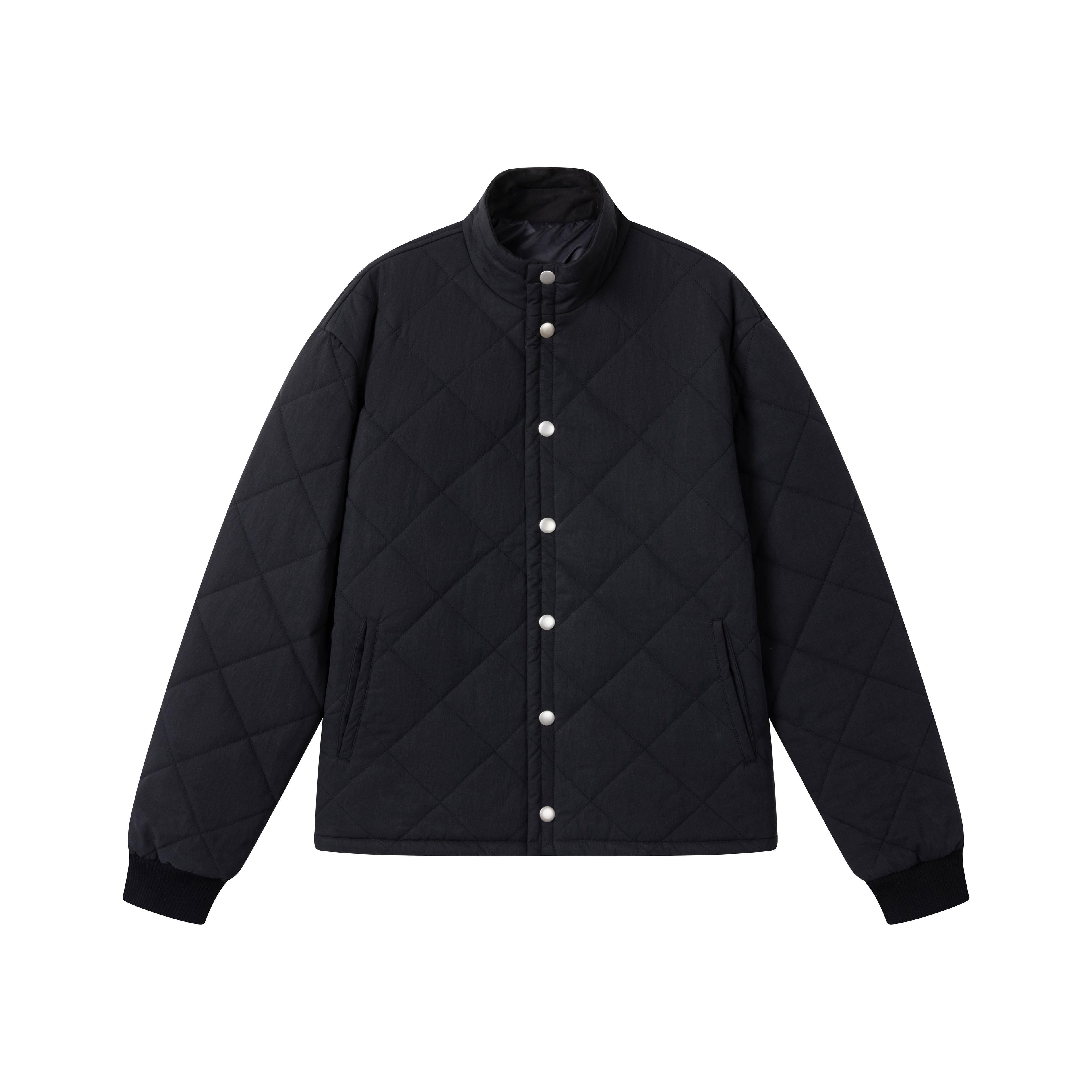 VLABMADE_Waterproof_Quilted_Diamond_Cotton_Short_Stand_Collar_Unisex_Puffer_Jackets_MISSTT