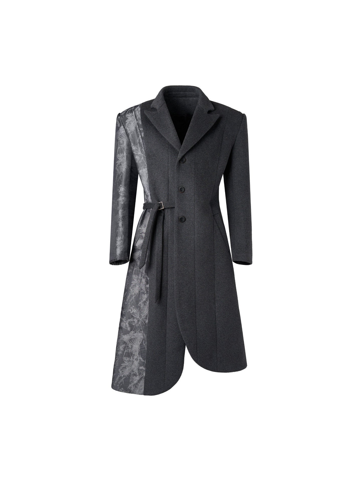 BALITONE_Wrinkle_Free_Slim_Fit_Irregular_Hem_Blazer_Collar_Trendy_Deep_Gray_Wool_Coats_MISSTT
