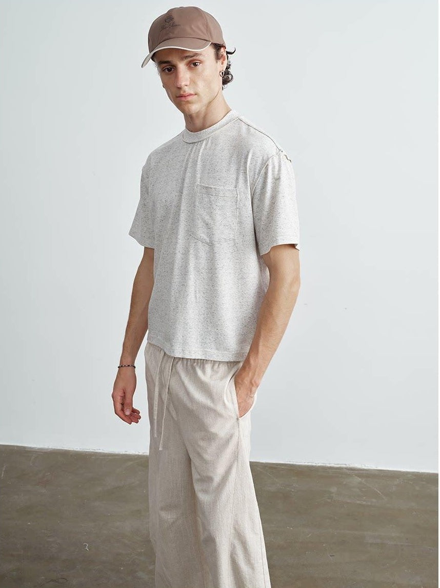 VLABMADE Wrinkle Free Cotton Blend Loose Fit Pocket Mens Urban Short Sleeve T-Shirts
