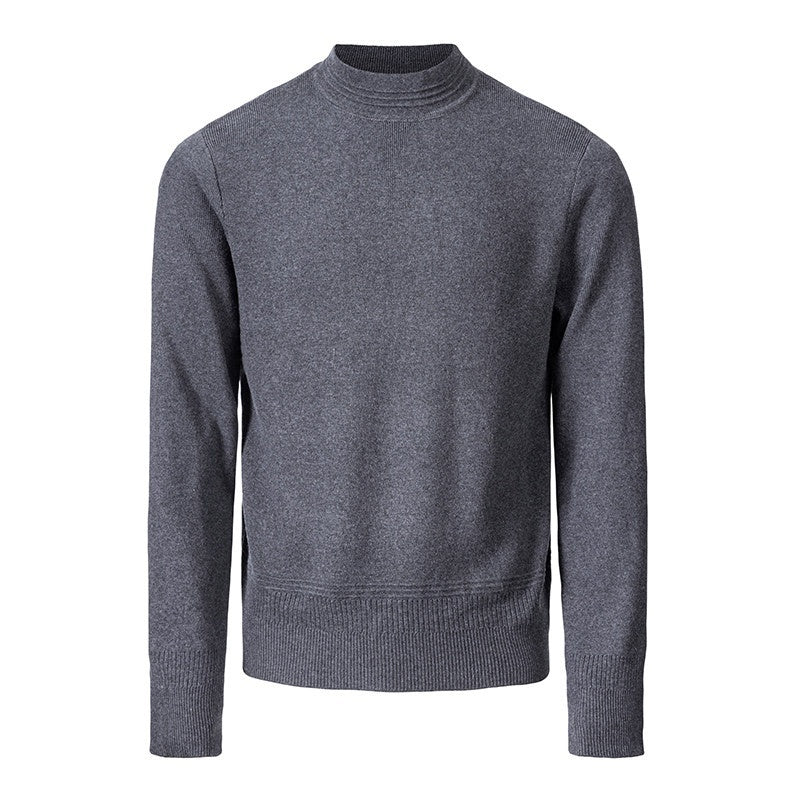 CATSSTAC Soft Loose Mock Neck Warm Casual Unisex Knit Black Gray Sweaters