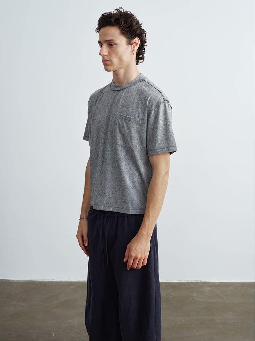 VLABMADE Wrinkle Free Cotton Blend Loose Fit Pocket Mens Urban Short Sleeve T-Shirts