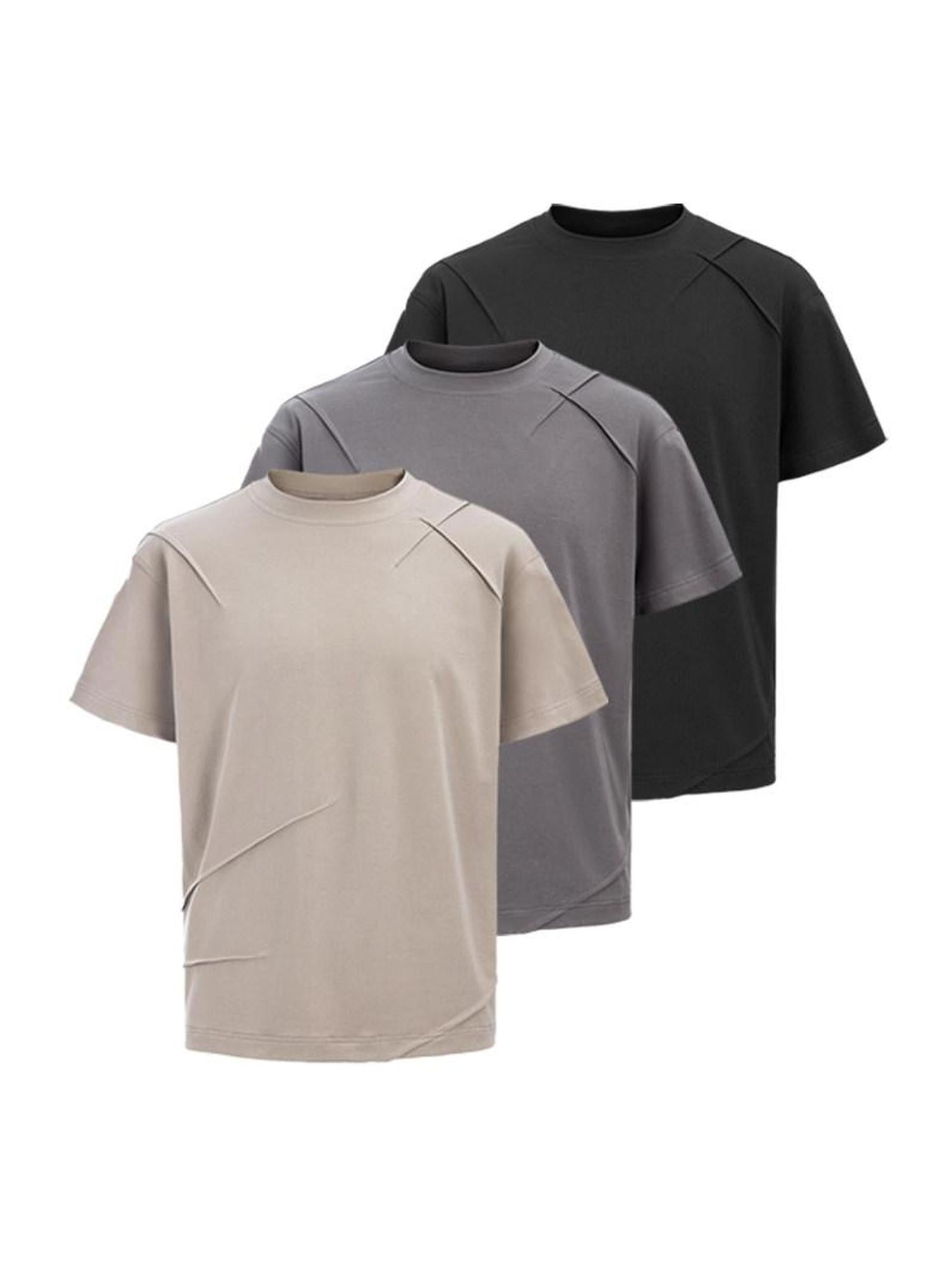 CATSSTAC Oversized Crew Neck Trendy Unisex Daily Black Gray Brown Short Sleeve T-Shirts