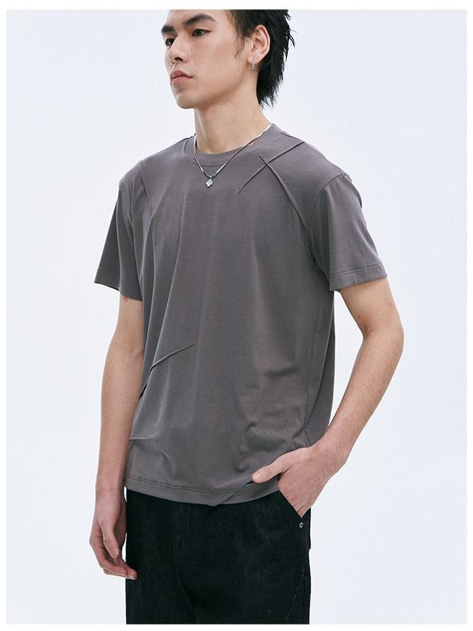 CATSSTAC Oversized Crew Neck Trendy Unisex Daily Black Gray Brown Short Sleeve T-Shirts