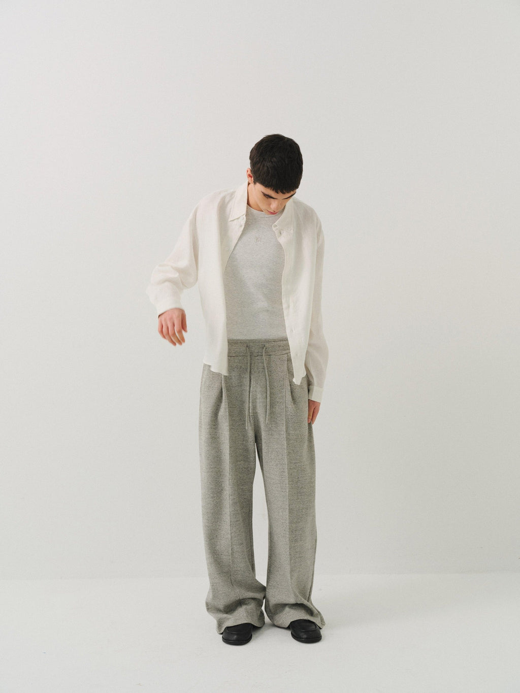 VLABMADE Easy Care Soft Cotton Blend Loose Mid Rise Unisex Heather Gray Sweatpants