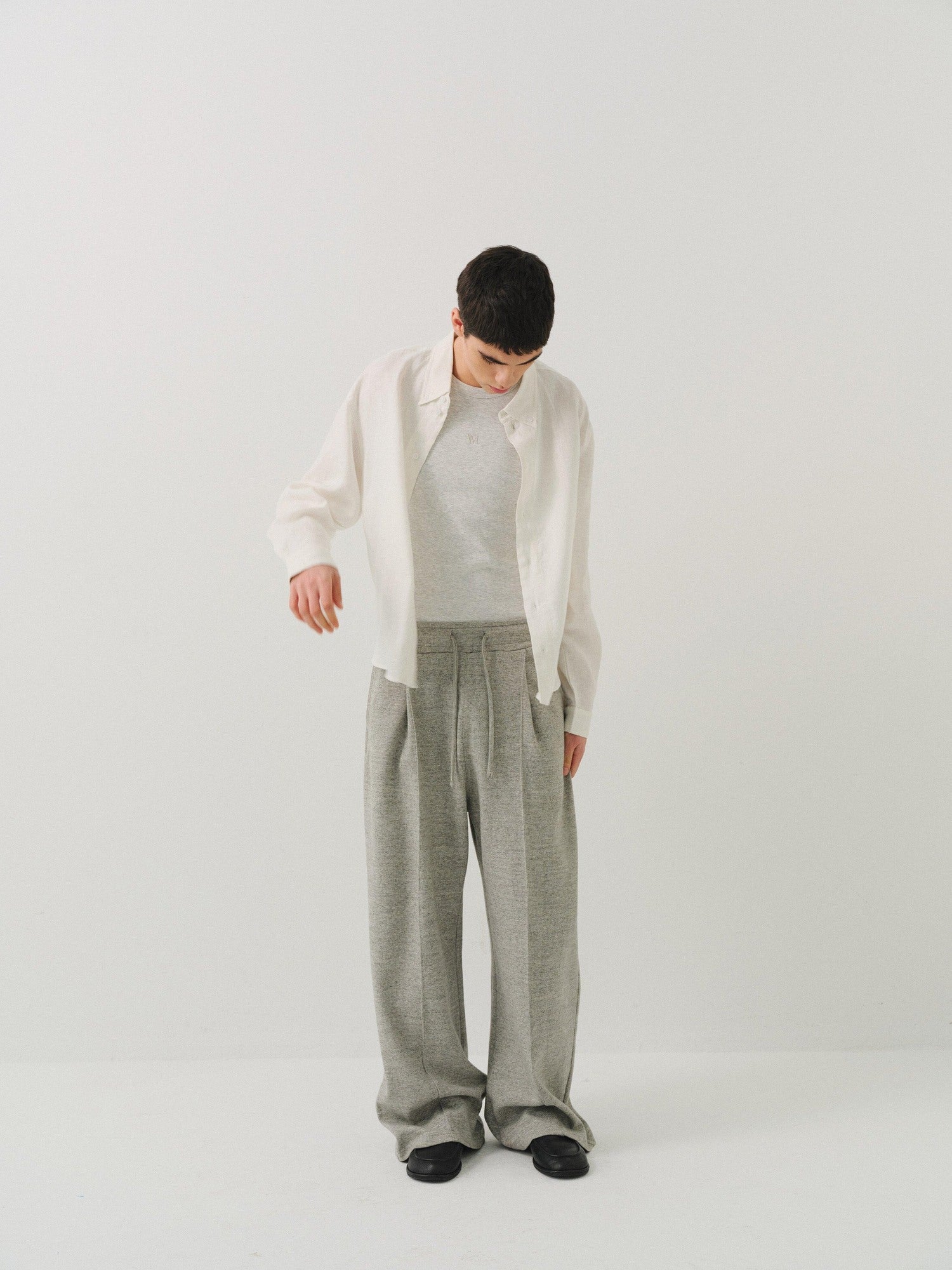 VLABMADE Easy Care Soft Cotton Blend Loose Mid Rise Unisex Heather Gray Sweatpants
