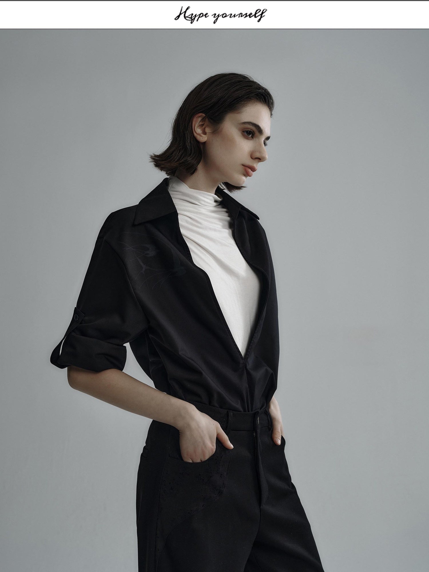 Hypeyourself Breathable Non Iron Loose Fit Minimalist Point Collar Unisex Youth Bamboo Shirts