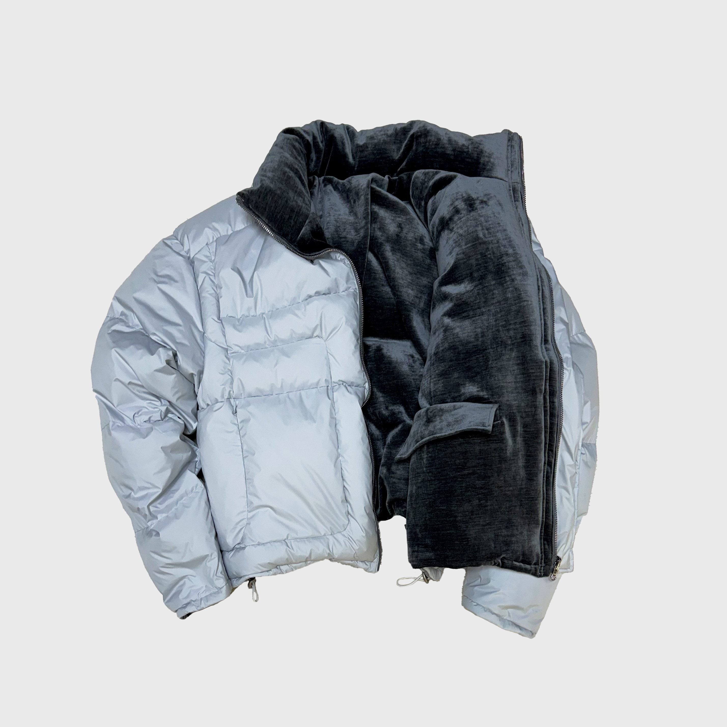 4JUNKS_90%_White_Duck_Down_Warm_Short_Slim_Youth_Stand_Collar_Gray_Velvet_Down_Jackets_MISSTT