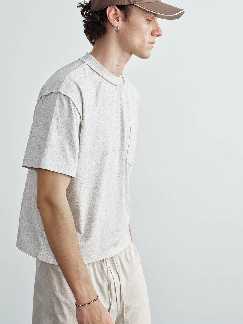 VLABMADE Wrinkle Free Cotton Blend Loose Fit Pocket Mens Urban Short Sleeve T-Shirts