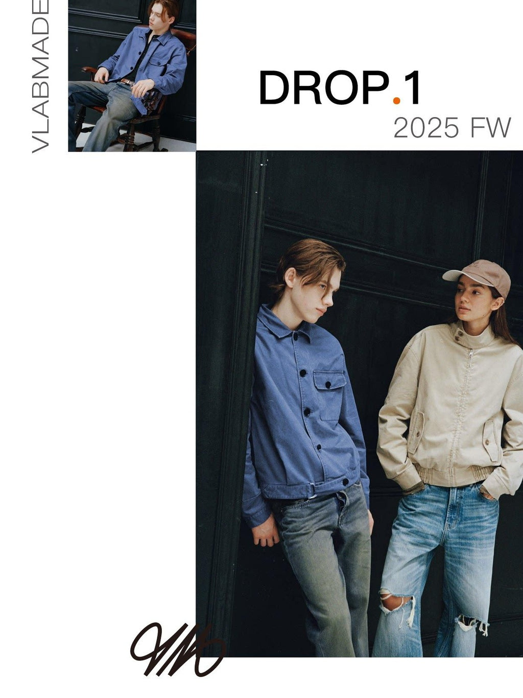 VLABMADE Washed Cotton Twill Loose Fit Pocket Short Length Elegant Unisex Overshirts