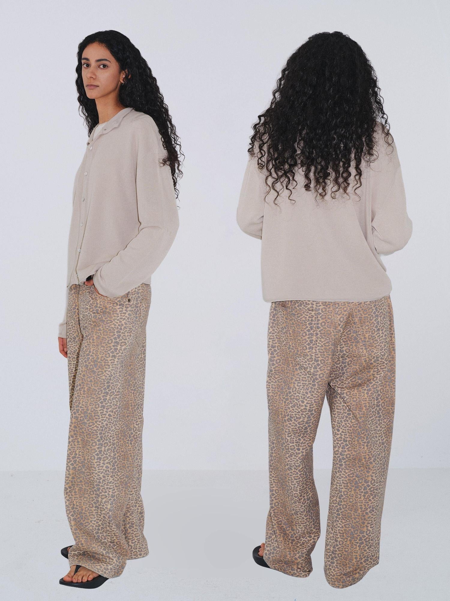 VLABMADE Soft Linen Blend Loose Fit Rolled Hem Unisex Cropped Knit Button Cardigans