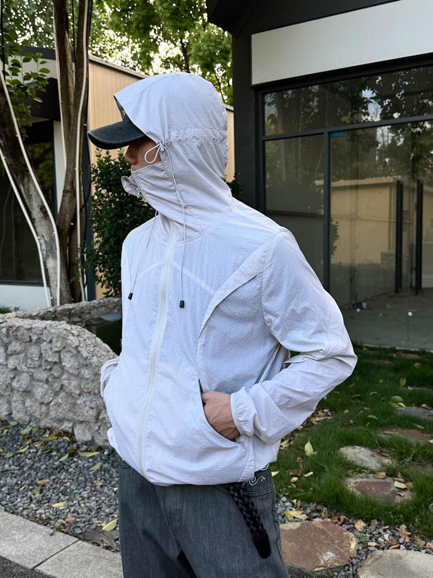 CATSSTAC Upf50+ Lightweight Nylon Oversized Cool Youth Unisex Sun Protection Hoodies