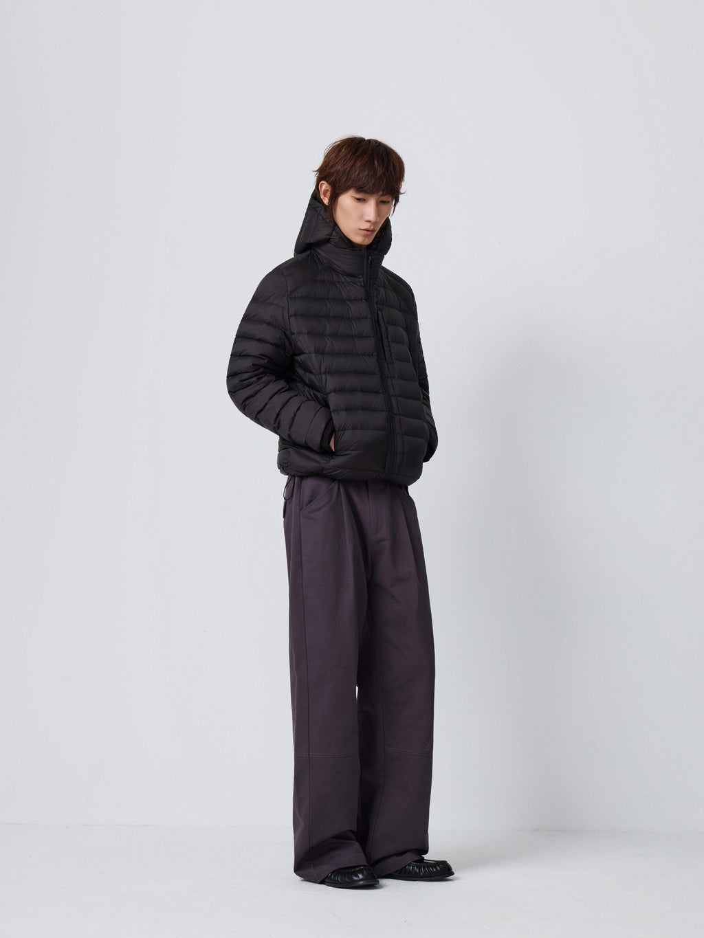 4JUNKS 90 Percent White Duck Down Warm Windproof Detachable Hood Nylon Down Jackets