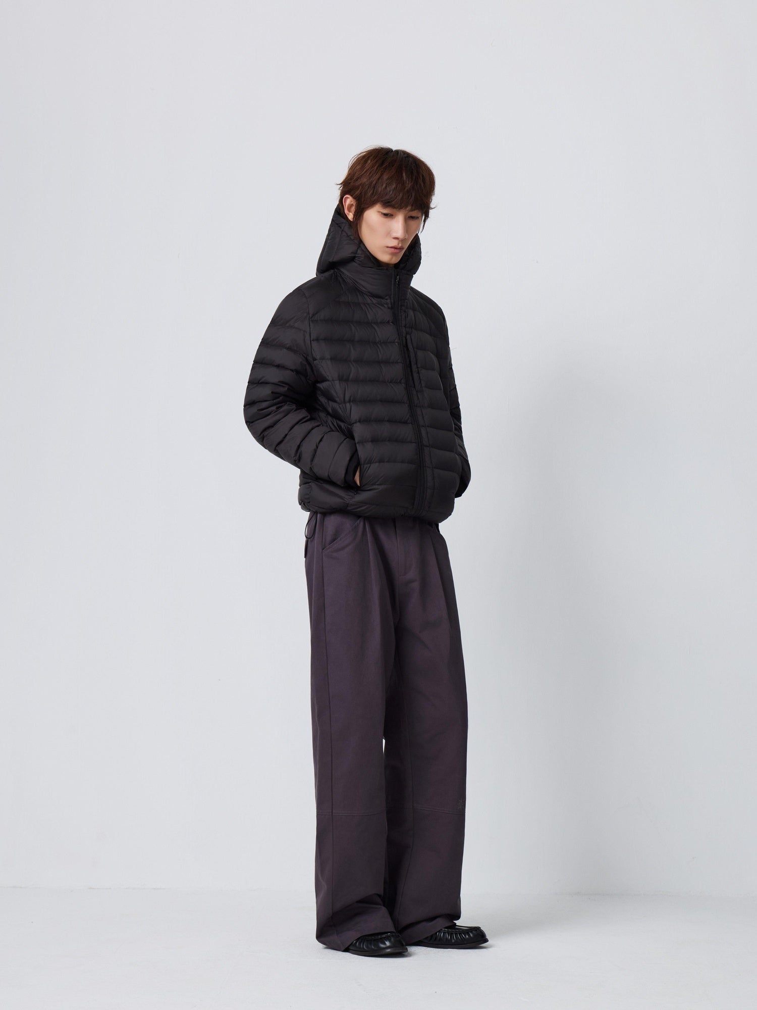 4JUNKS 90 Percent White Duck Down Warm Windproof Detachable Hood Nylon Down Jackets