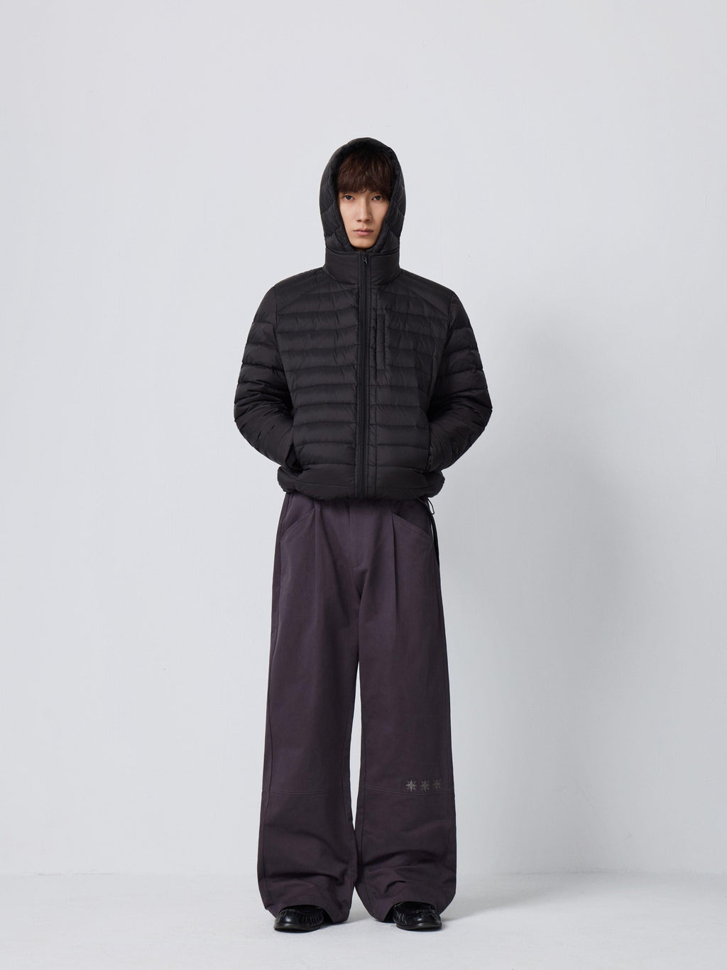 4JUNKS 90 Percent White Duck Down Warm Windproof Detachable Hood Nylon Down Jackets