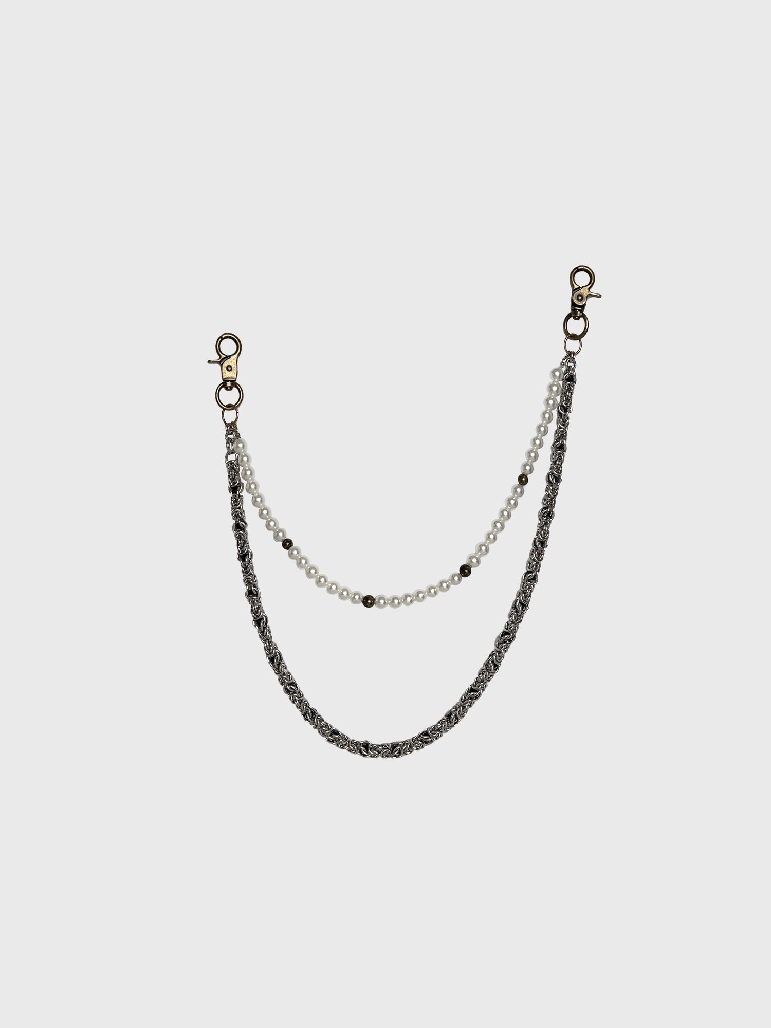 4JUNKS Adjustable Versatile Metal Waist Chain Unisex Silver Alloy Buckle Jewelry