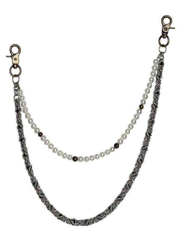 4JUNKS Adjustable Versatile Metal Waist Chain Unisex Silver Alloy Buckle Jewelry