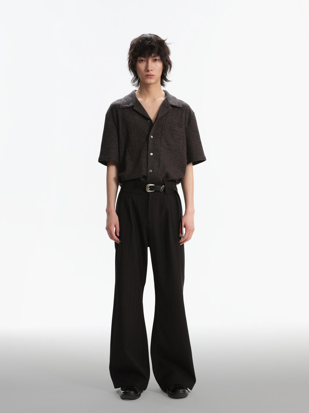 4JUNKS Black Striped Classic Youth Casual Straight Fit Full Length Straight Pants
