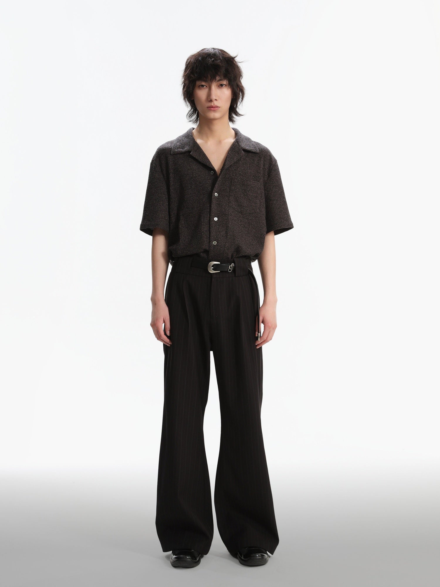 4JUNKS Black Striped Classic Youth Casual Straight Fit Full Length Straight Pants
