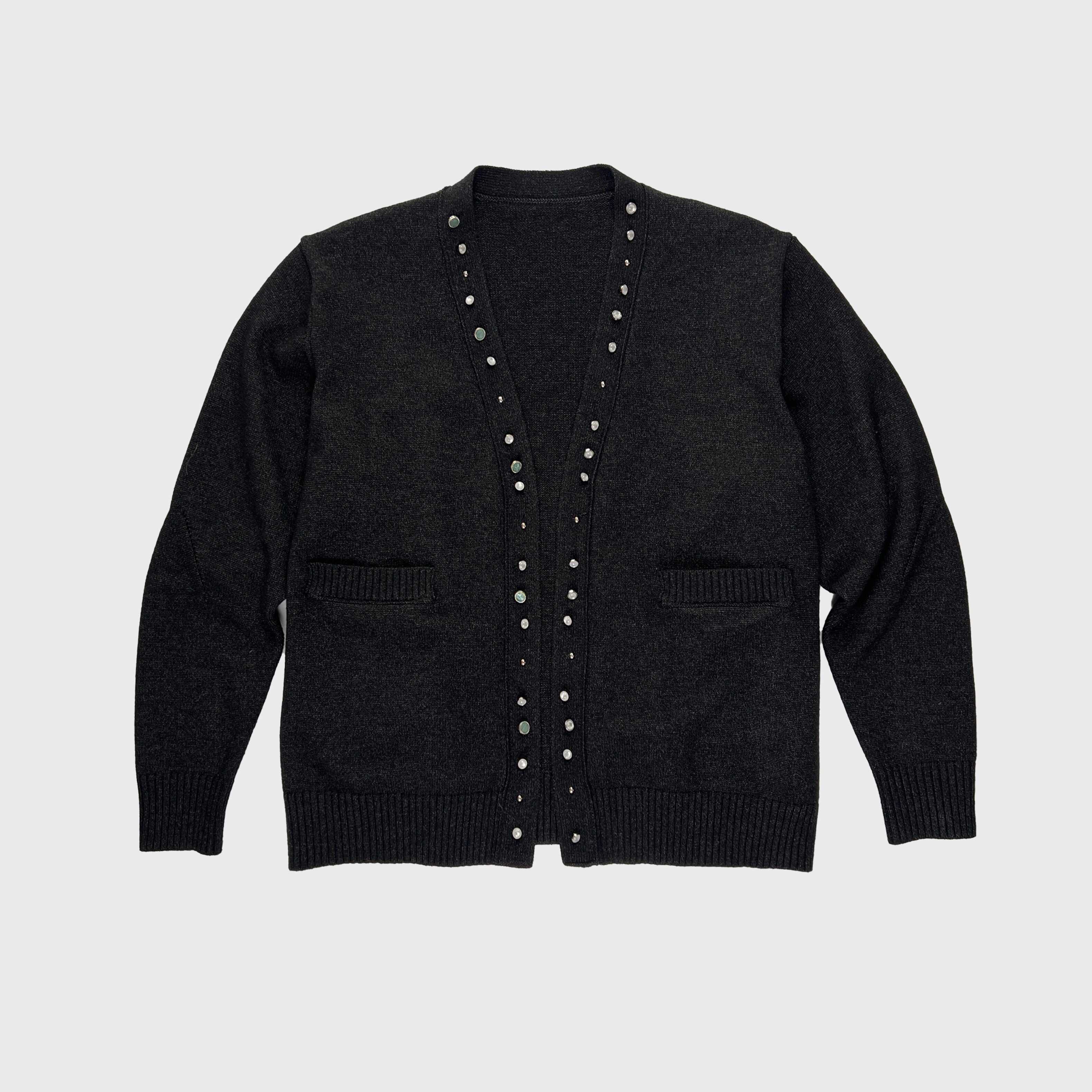 4JUNKS_Black_V-neck_Loose_Fit_Long_Sleeve_Casual_Urban_Knit_Open_Front_Cardigans_MISSTT