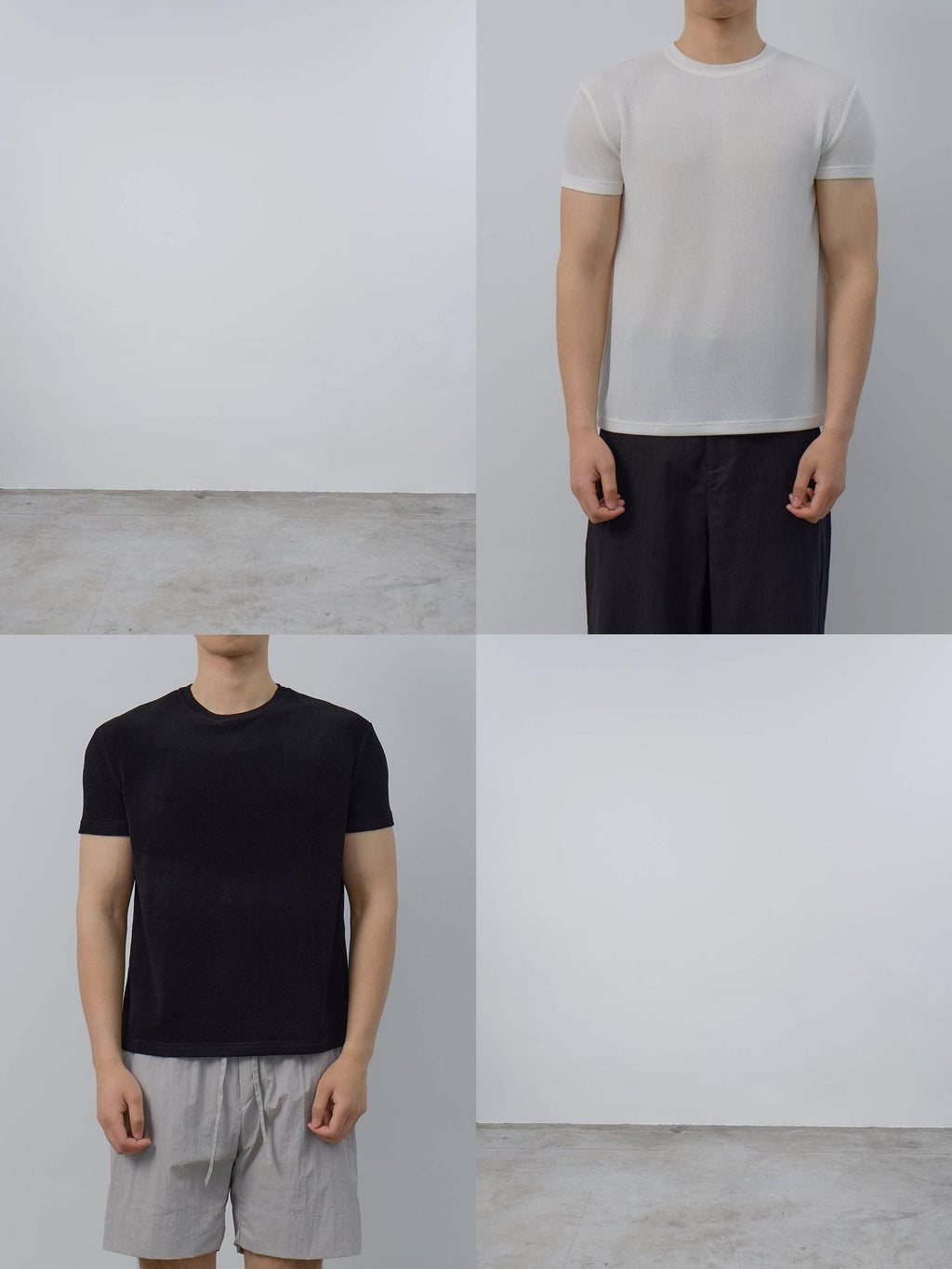 4JUNKS Breathable Acetate Blend Slim Fit Crew Neck Unisex Solid Short Sleeve T-Shirts