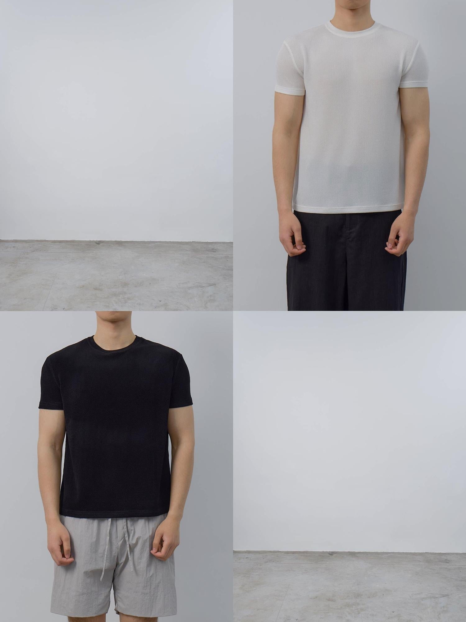 4JUNKS Breathable Acetate Blend Slim Fit Crew Neck Unisex Solid Short Sleeve T-Shirts