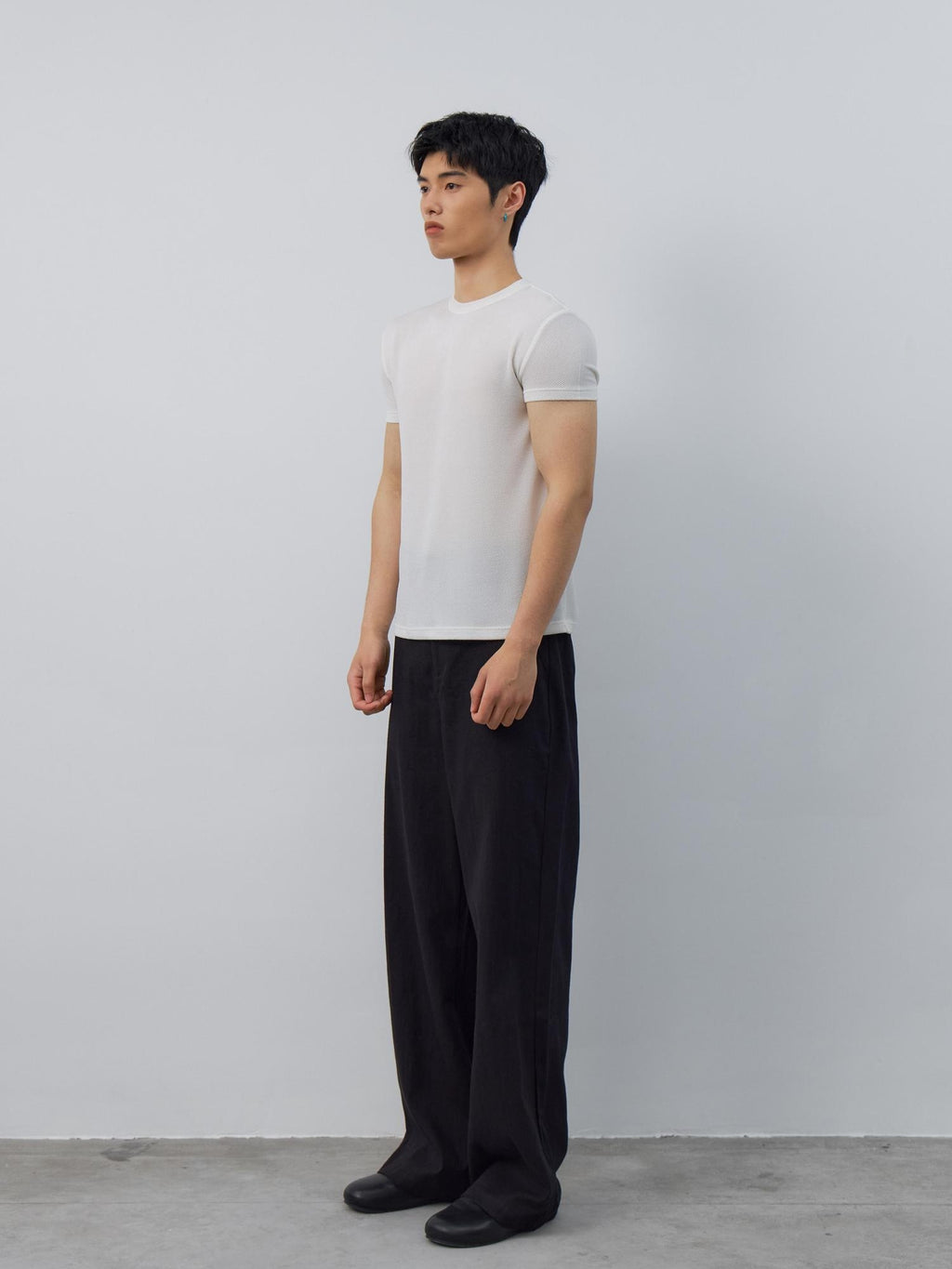 4JUNKS Breathable Acetate Blend Slim Fit Crew Neck Unisex Solid Short Sleeve T-Shirts