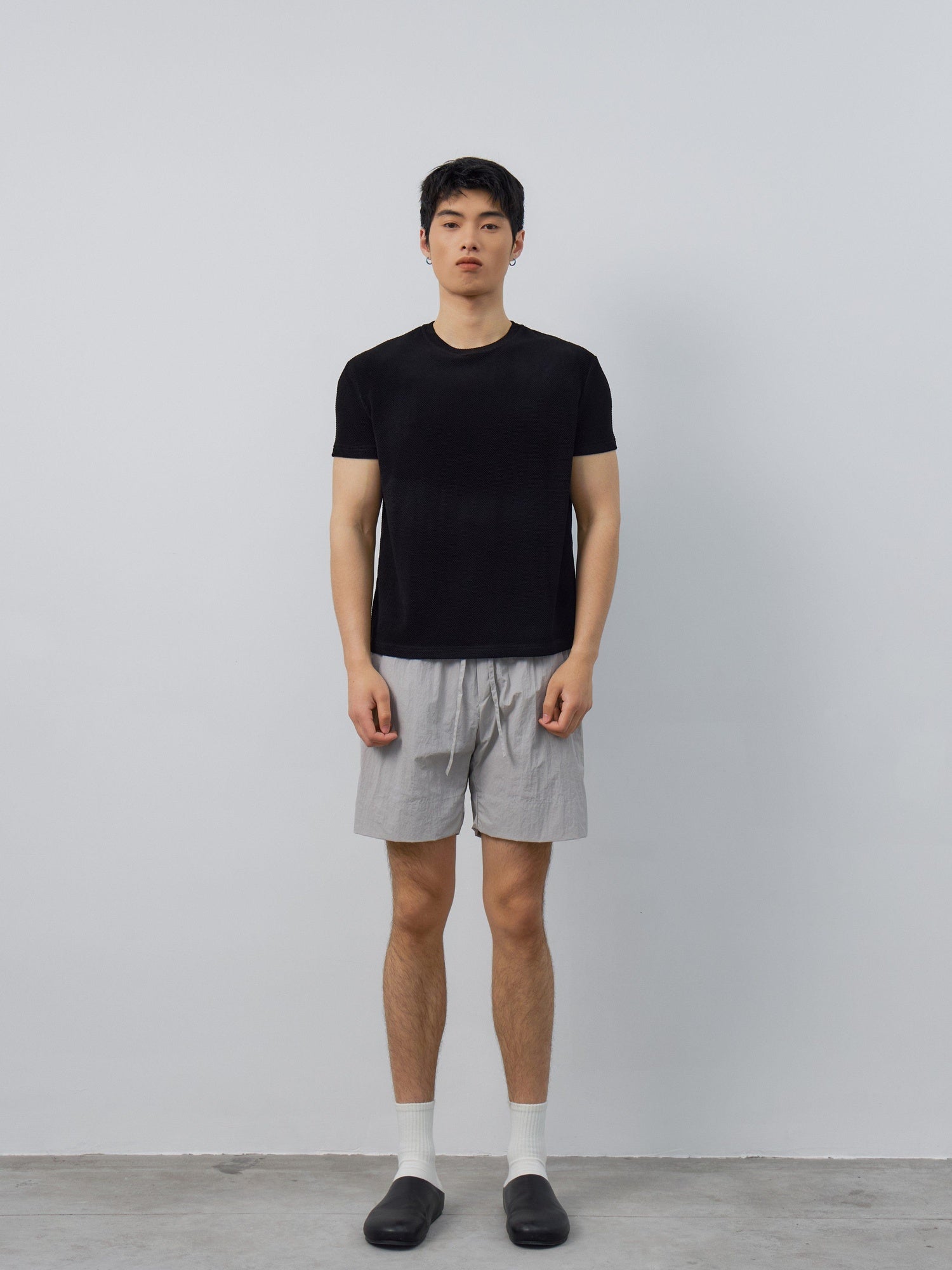 4JUNKS Breathable Acetate Blend Slim Fit Crew Neck Unisex Solid Short Sleeve T-Shirts