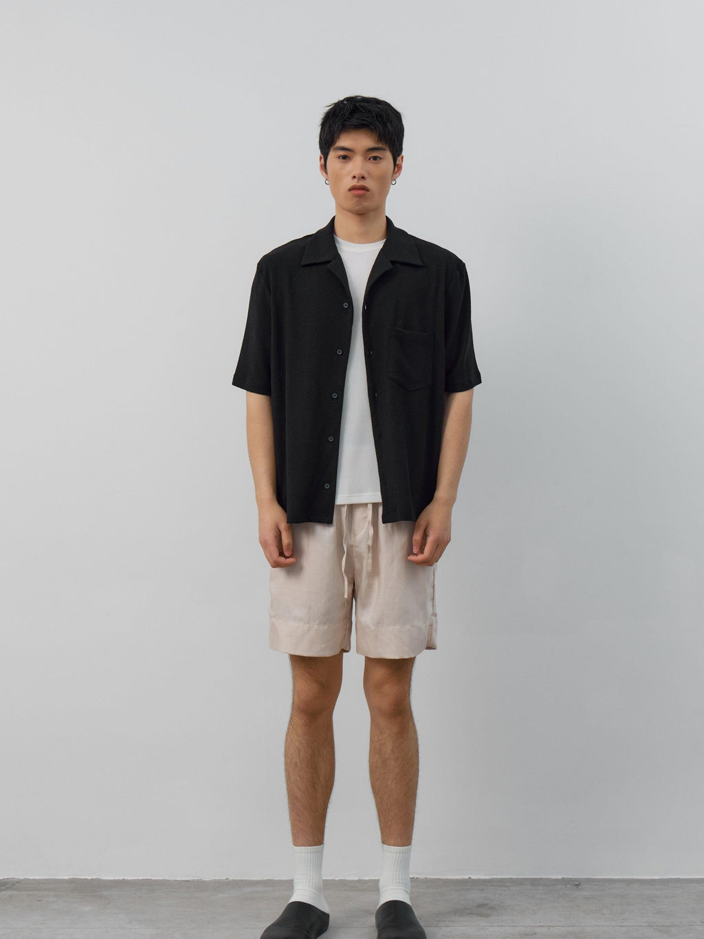 4JUNKS Breathable Recycled Blend Loose Fit Cuban Collar Unisex Diamond Shirts