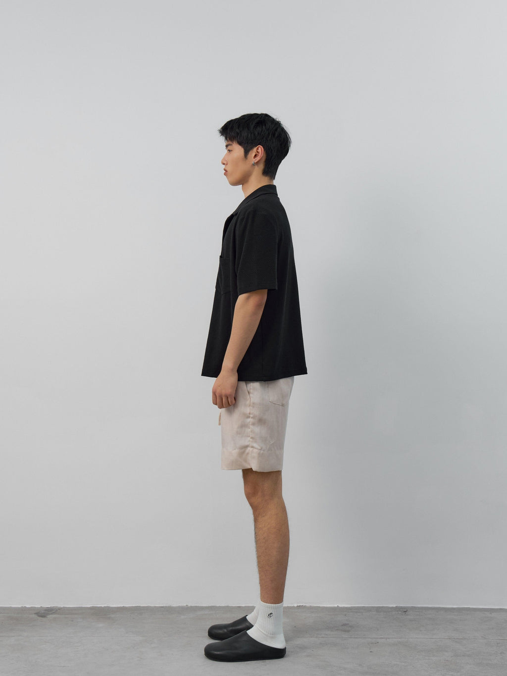 4JUNKS Breathable Recycled Blend Loose Fit Cuban Collar Unisex Diamond Shirts