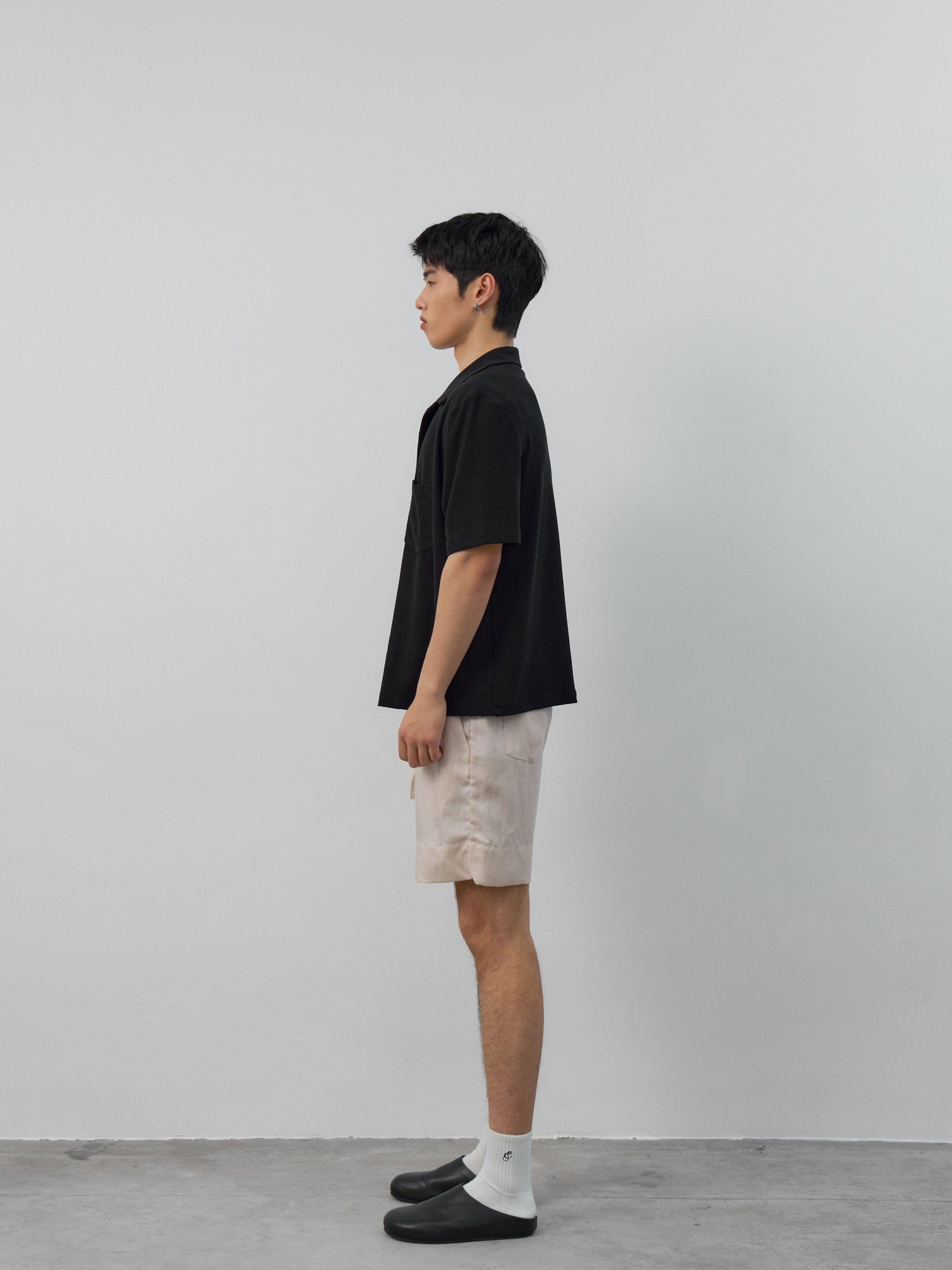 4JUNKS Breathable Recycled Blend Loose Fit Cuban Collar Unisex Diamond Shirts
