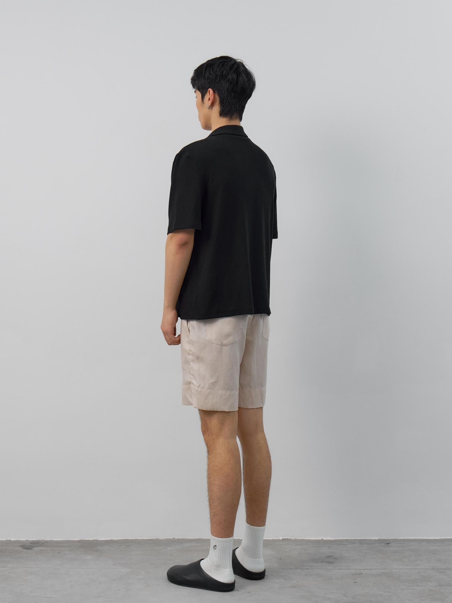 4JUNKS Breathable Recycled Blend Loose Fit Cuban Collar Unisex Diamond Shirts