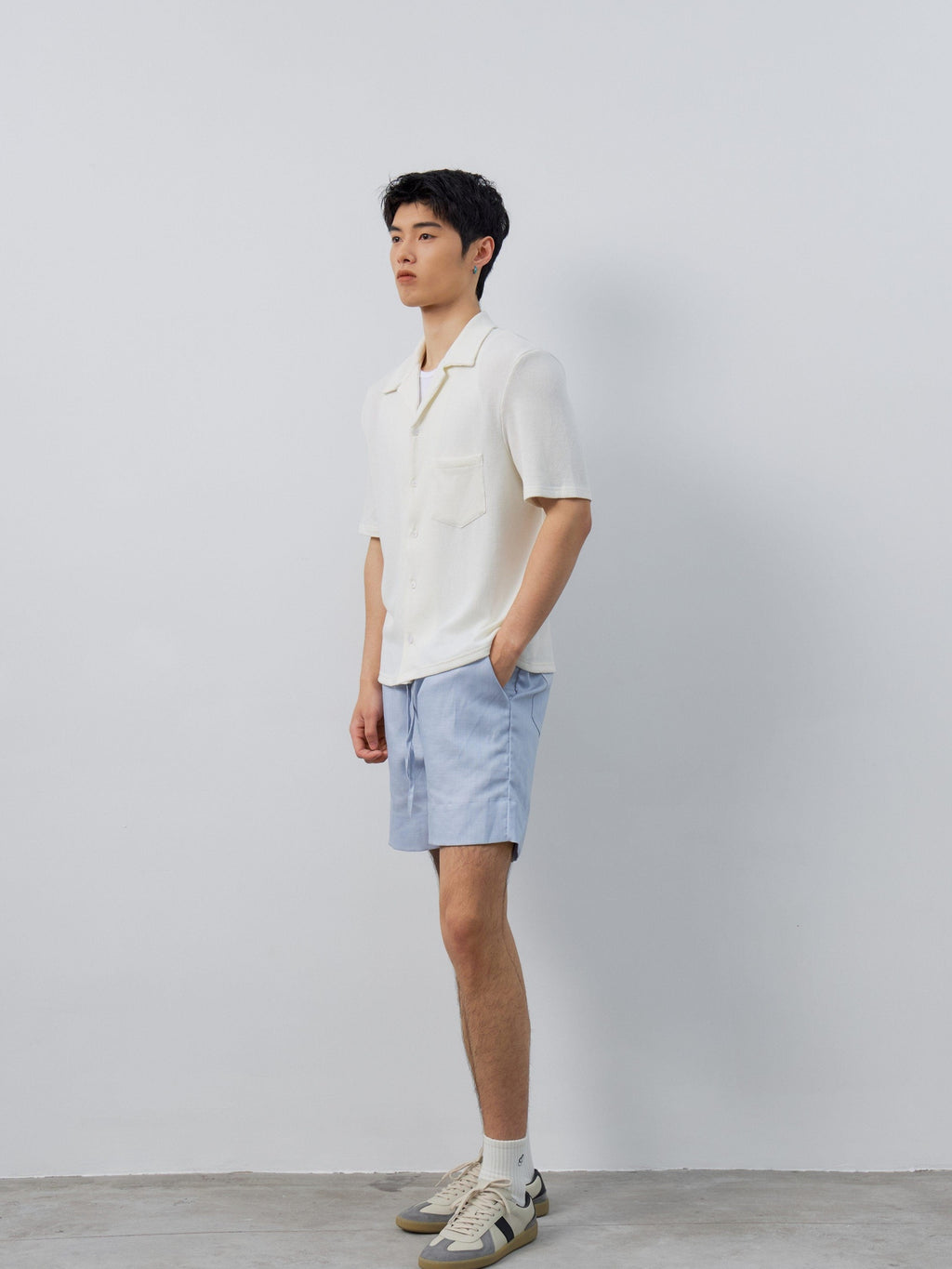 4JUNKS Breathable Recycled Blend Loose Fit Cuban Collar Unisex Diamond Shirts