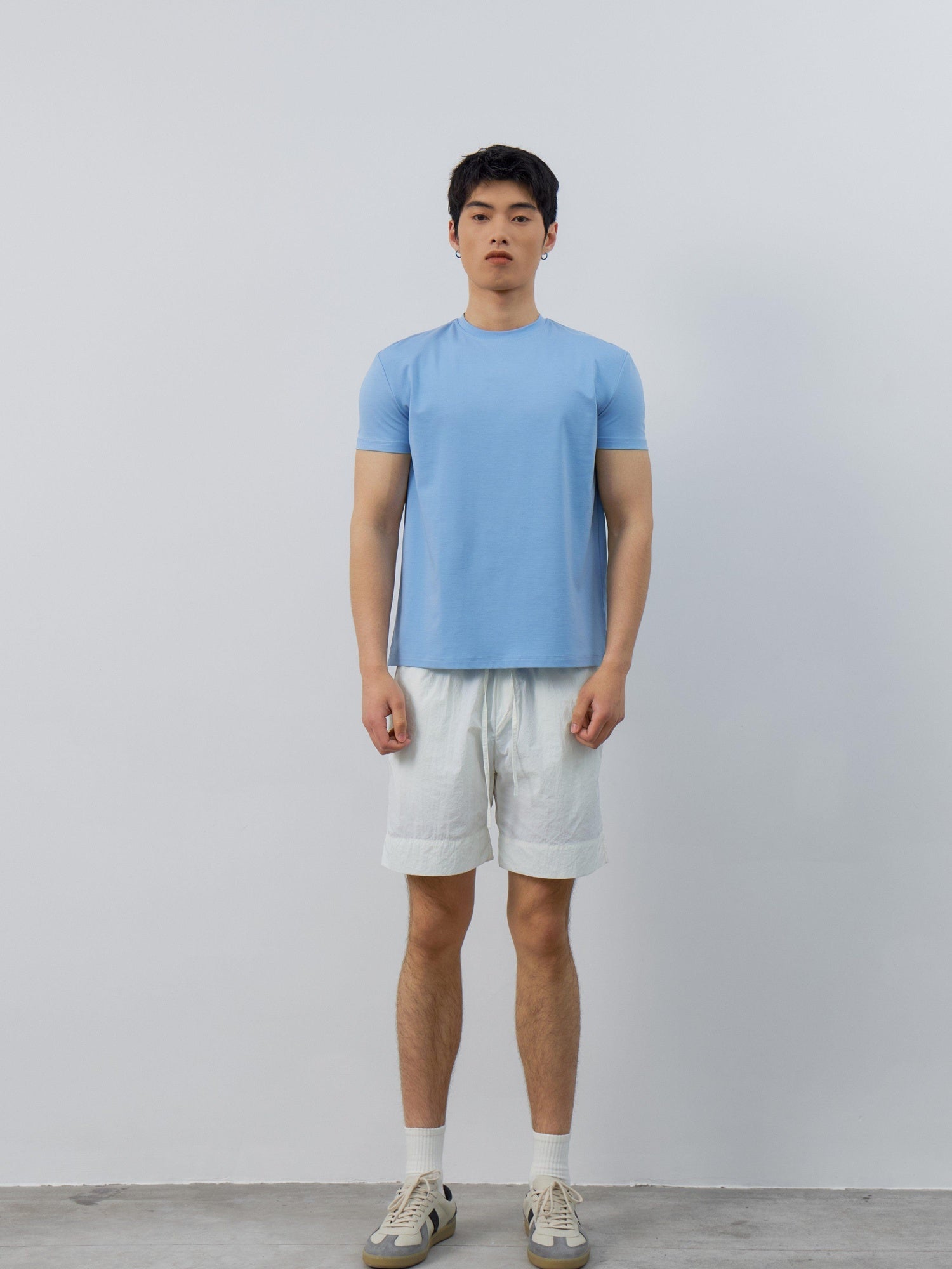 4JUNKS Breathable Recycled Fabric Slim Fit Crew Neck Unisex Solid Short Sleeve T-Shirts