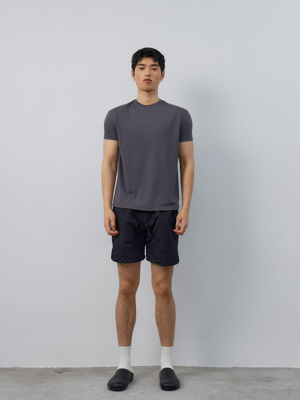 4JUNKS Breathable Recycled Fabric Slim Fit Crew Neck Unisex Solid Short Sleeve T-Shirts
