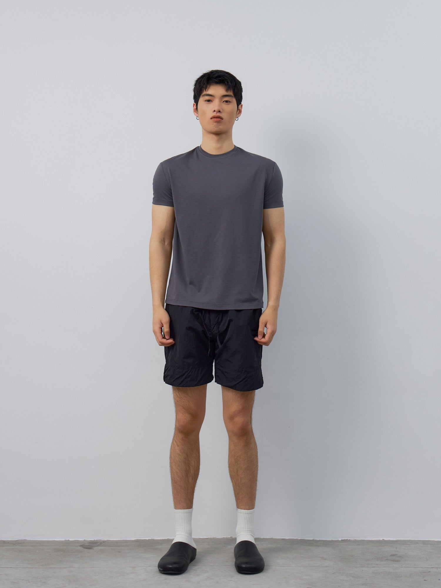 4JUNKS Breathable Recycled Fabric Slim Fit Crew Neck Unisex Solid Short Sleeve T-Shirts