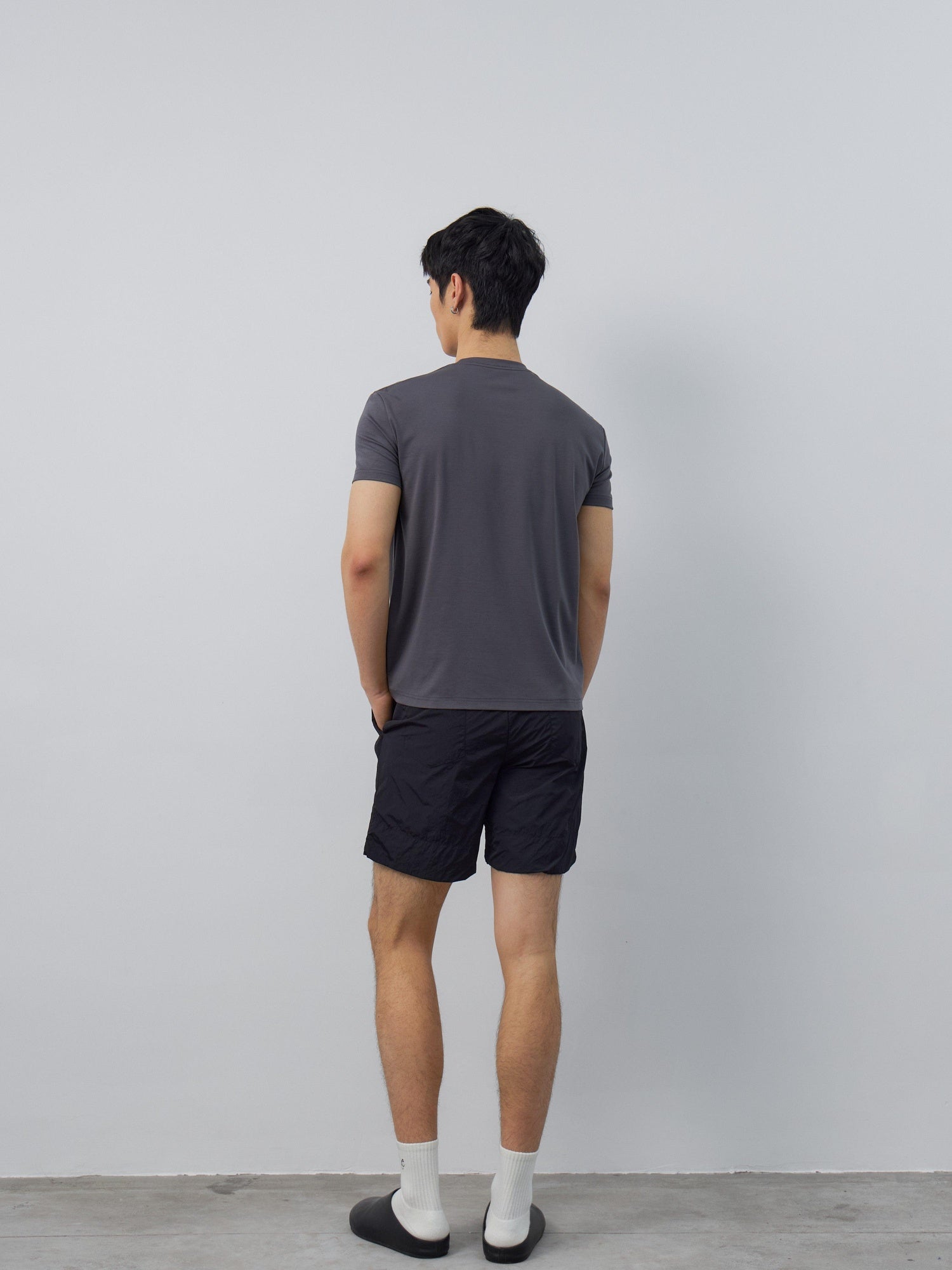 4JUNKS Breathable Recycled Fabric Slim Fit Crew Neck Unisex Solid Short Sleeve T-Shirts